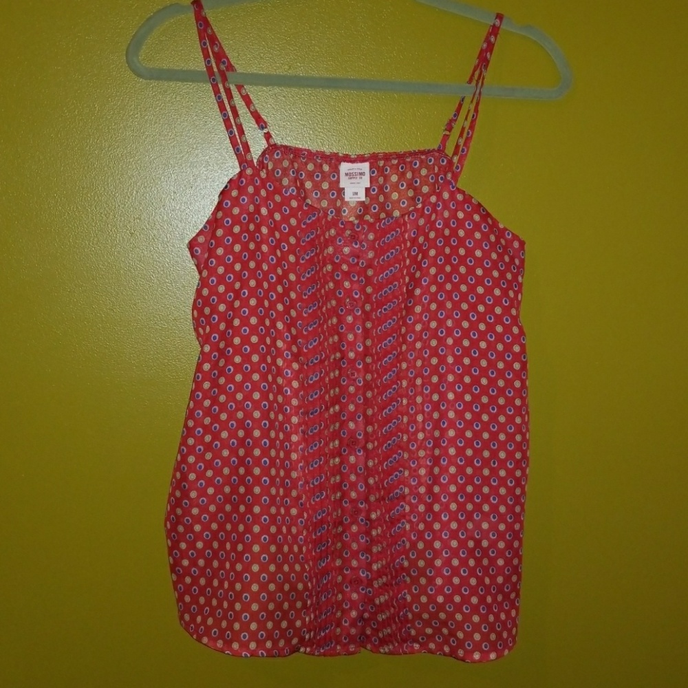 Sheer mod print camisole
